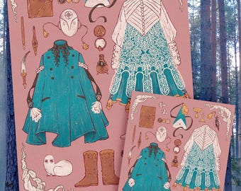 Magic Girls Studying Uniform Print