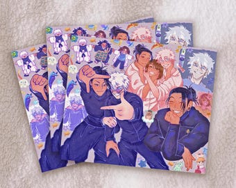 May include: A collage of colorful illustrations featuring characters with different hairstyles and clothing. The characters are depicted in various poses, including smiling, laughing, and making hand gestures. The background is a light pink with a variety of small, colorful details.