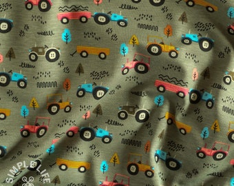 per half metre Farmyard Print Jersey Fabric