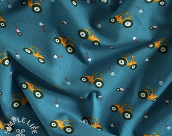 per half metre Farmyard Print Jersey Fabric