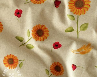 sunflower jersey knit fabric