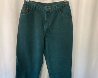 Vintage 90's 00's Women's Green Wrangler for Women Jeans- Small 28 x 33