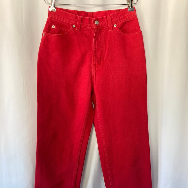 Vintage 80's 90's Red Faded Glory High Waisted Tapered Women's Jeans - 27" Waist Inseam 27"