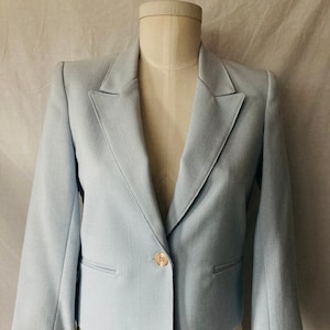 Vintage 80&#39;s 90&#39;s Light Blue Women&#39;s Blazer by Russ Petites - Small