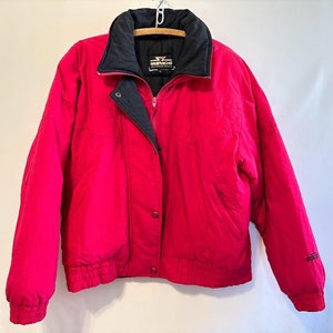 Vintage 80&#39;s 90&#39;s Sun Ice Pink and Black Puffer Ski Jacket - Medium/Large