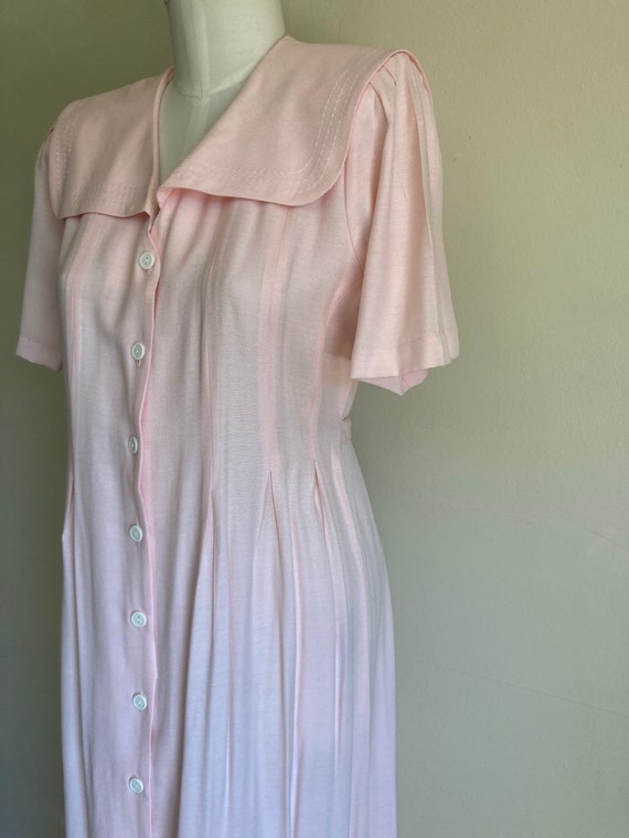 1980s 90s Dress Pink Sailor Maxi - Medium - image 3