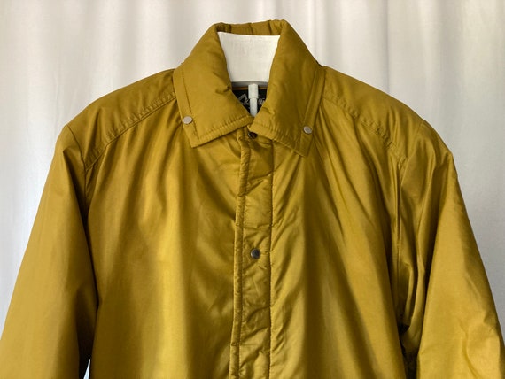 Vintage 60's 70's Men's Yellow Ski Parka Coat w/ … - image 4