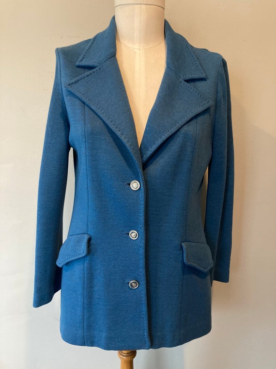 1960's 70's Wool Dalton Blazer Blue - Medium