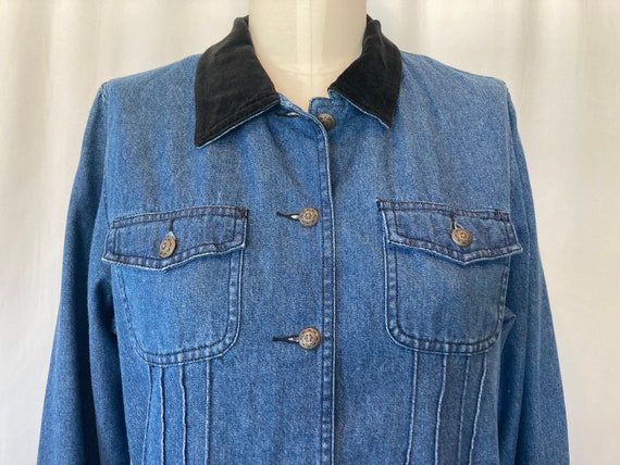 Vintage 90's Women's Blue Denim Cotton Western Sh… - image 3