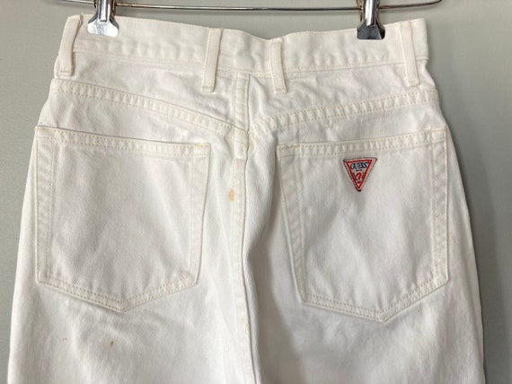 Vintage 80's 90's Guess Jeans White Cotton Women'… - image 5