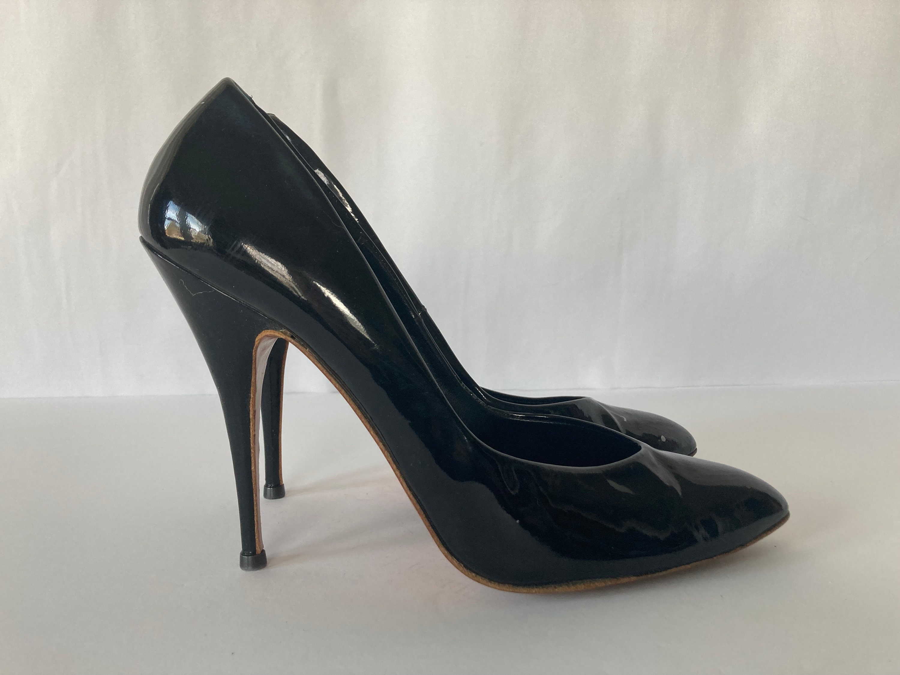 Vintage Fredricks of Hollywood Women's Black Patent Leather Stiletto ...