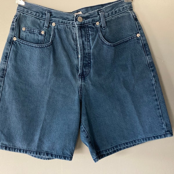 Vintage 80's 90's Guess Denim Women's High Rise Cotton Shorts - 28" with flaws