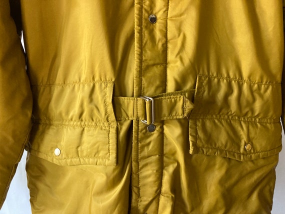 Vintage 60's 70's Men's Yellow Ski Parka Coat w/ … - image 6