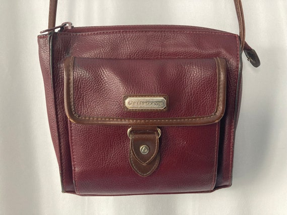 Vintage 80's 90's Liz Claiborne Crossbody Burgund… - image 3