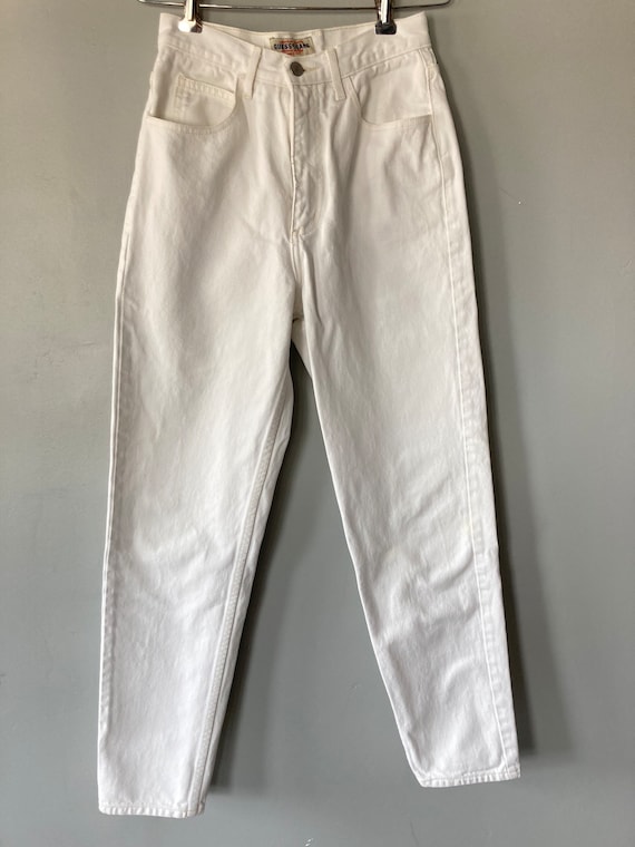 Vintage 80's 90's Guess Jeans White Cotton Women'… - image 3