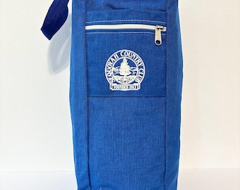 Vintage Blue and White Golf Shoe Bag From Sequoyah Country Club