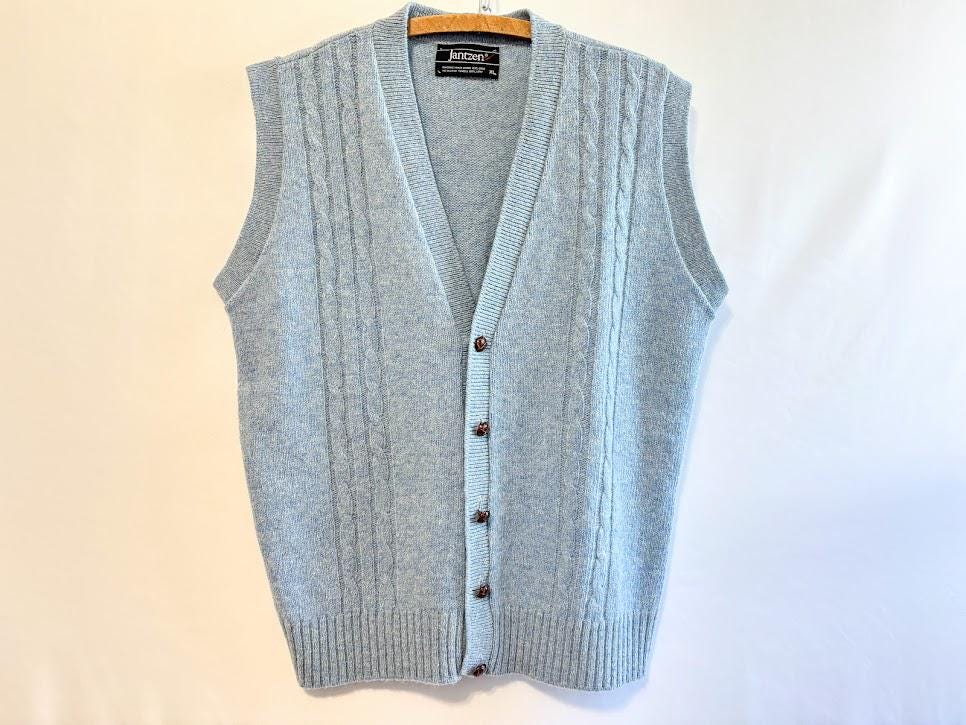 お*て様 60s Jantzen wool knit cardigan XL b Vintage 1960s Jantzen Big J Green Mohair Wool Cardigan