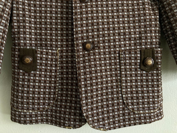 1970s Child’s Blazer Brown Plaid - image 7