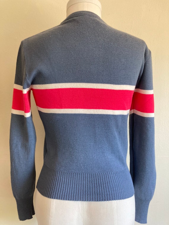 Vintage 70s 80s Women's Sweater Wool Ski Sweater … - image 2