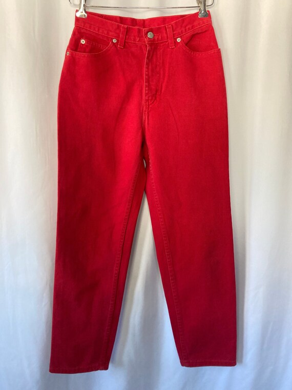 Vintage 80's 90's Red Faded Glory High Waisted Tapered Women's