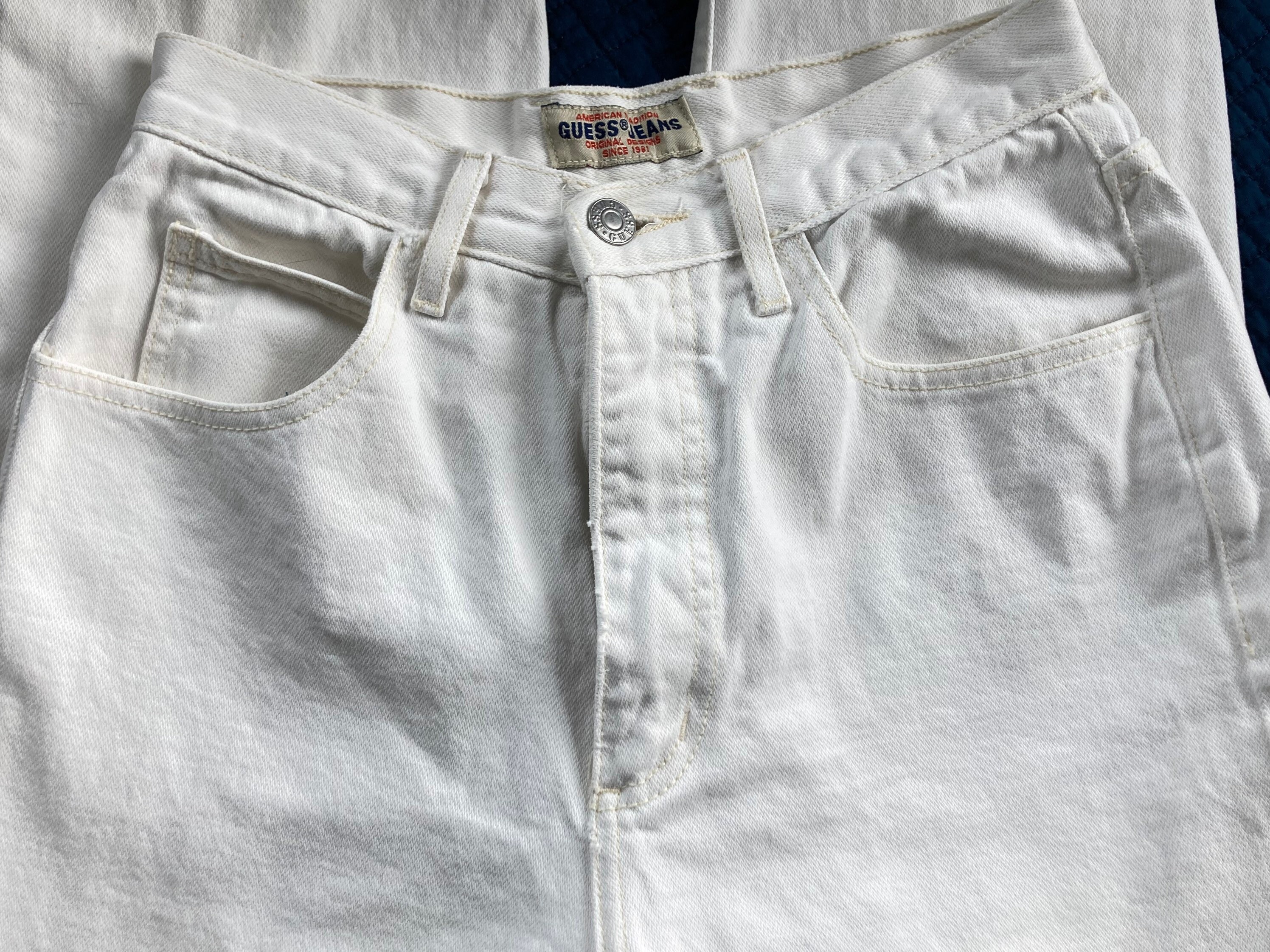 Vintage 80's 90's Guess Jeans White Cotton Women's Pants