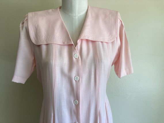 1980s 90s Dress Pink Sailor Maxi - Medium - image 5