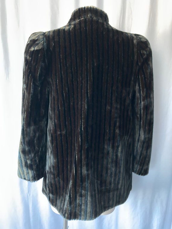 Vintage 50's 60's Women's Brown and Black Faux Fu… - image 2