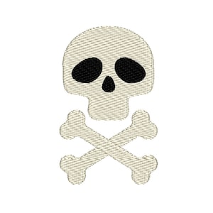 Skull and Cross Bones - Embroidery Design (4 sizes)