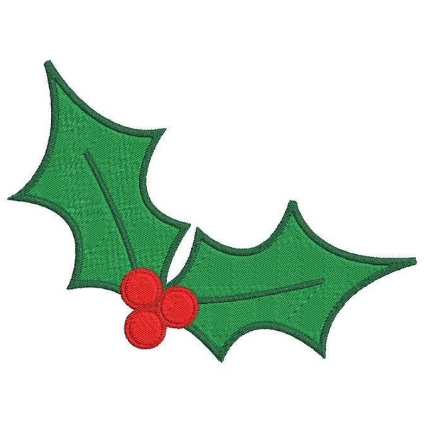 Mistletoe Winter Christmas Embroidery Design Digital Embroidery Design (3 Sizes)