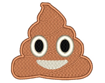 Poop Emoji Complete Stitches Embroidery Design