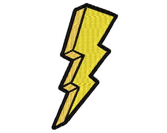 Lightning bolt digital embroidery design (2 sizes) (dst, pes, pcs, jef, emb, hus, and sew)