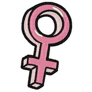 I&#39;m a Woman Symbol Digital Embroidery Design