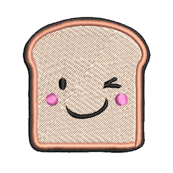 Happy Toast Digital Embroidery Design Breakfast