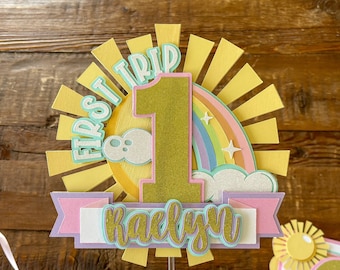 Sunshine Birthday - Sunshine Cake Topper - First Trip Around the Sun - You Are My Sunshine