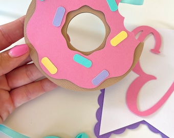 Sweet One Birthday Banner: Handmade Donut & Cupcake Theme