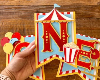 Circus High Chair Banner - Carnival Highchair Banner - Circus Party - Carnival Party