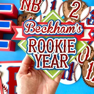 Baseball Milestone Banner - Baseball Photo Banner - Baseball 12 Month Banner - Rookie Year - Baseball Party