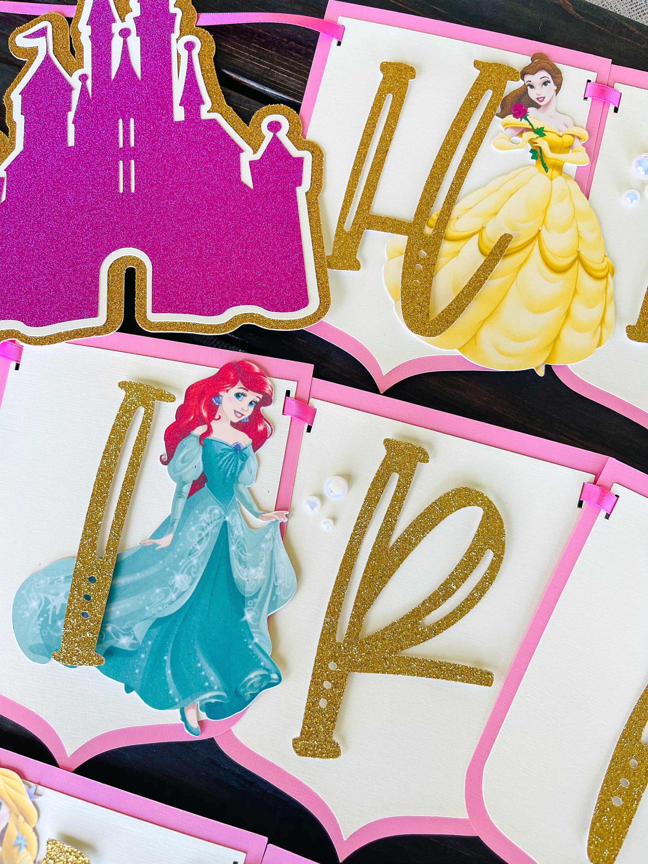 Disney Princess Birthday Banner/ Disney Princess Inspired | Etsy