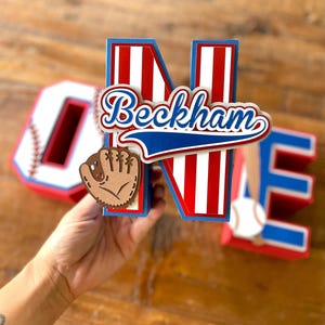 Baseball 3D Letters - Rookie Year Letters - Baseball Party