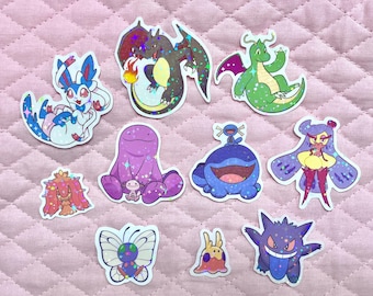 Pegatinas holográficas brillantes con forma de estrella