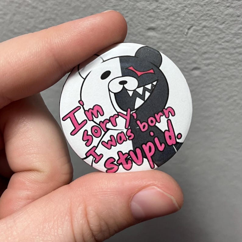 Gundham Tanaka and Monokuma Buttons - Etsy