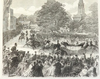 Antique Lithography1878 Antique PrintNewspaper Illustrated London News 1878Print LithographOriginal Antique LithographyExhibitionPrint