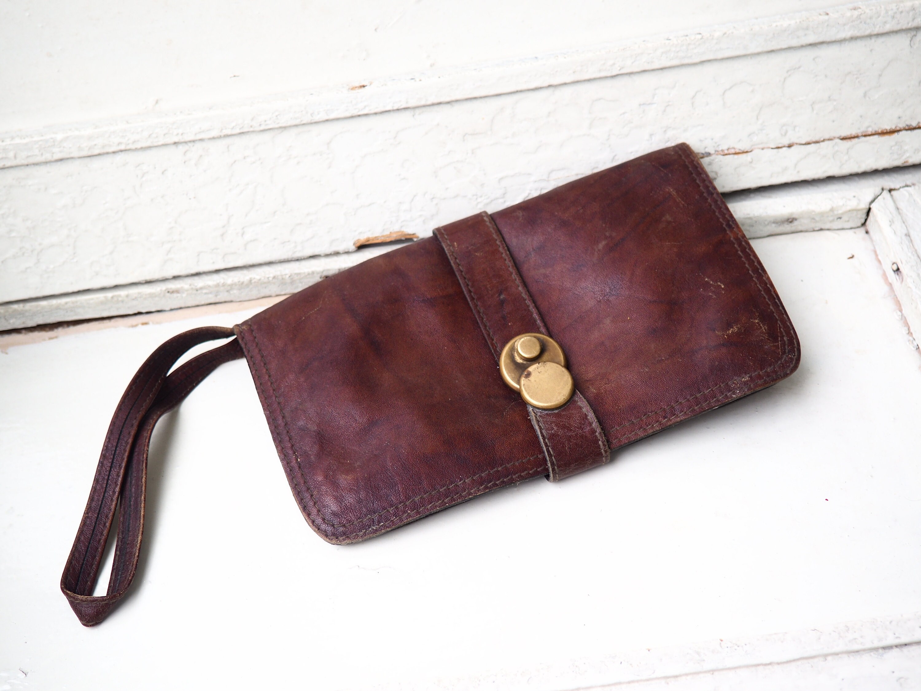 Vintage Antique Leather Wallet/Antique Leather Wallet/Antique Etsy