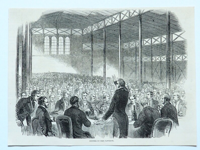 Antique Lithography1878 Antique PrintNewspaper Illustrated London News 1878Print LithographOld Antique LithographDinner in the Pavilion