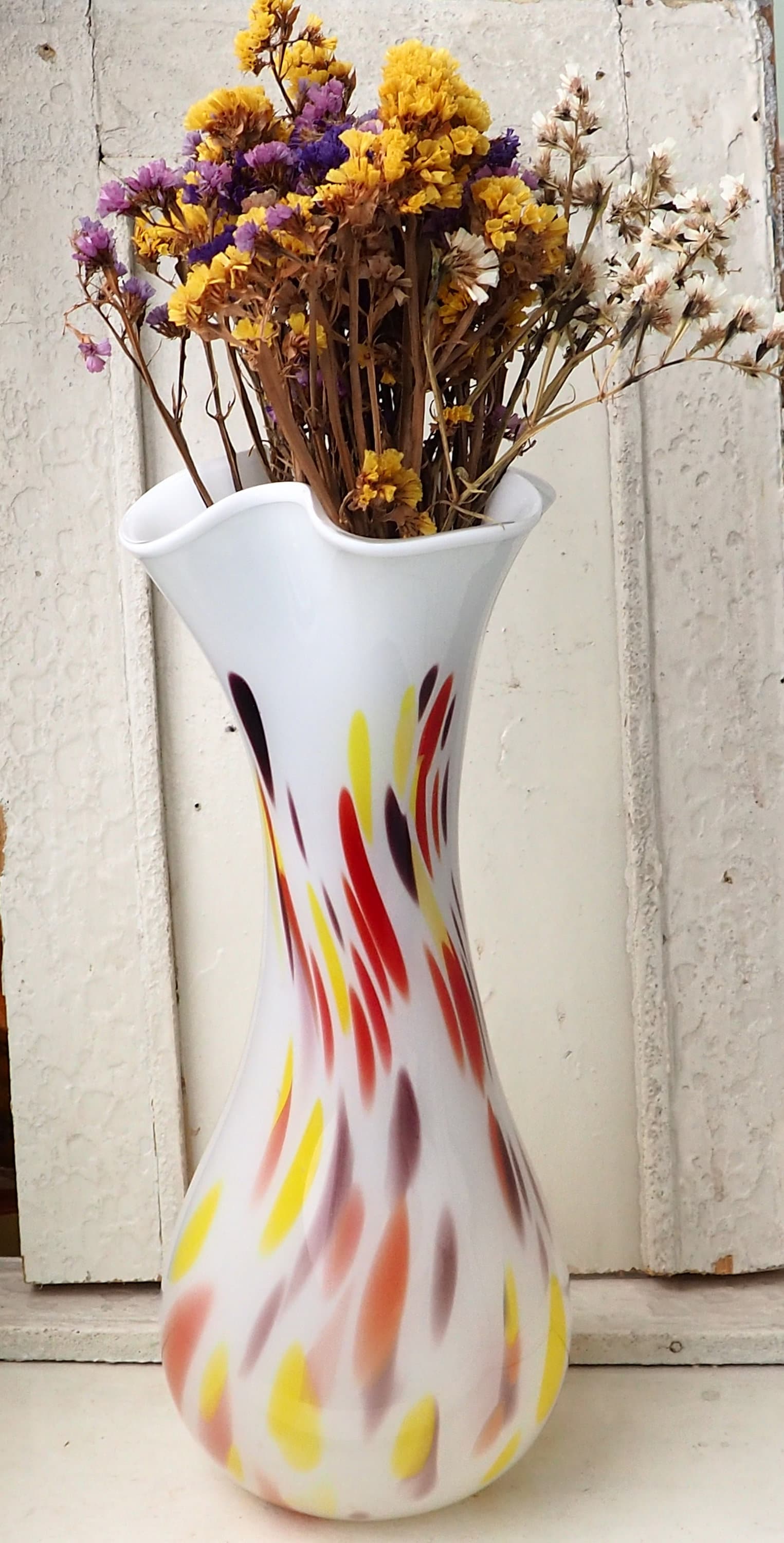 Glass Vase Of Flowers
