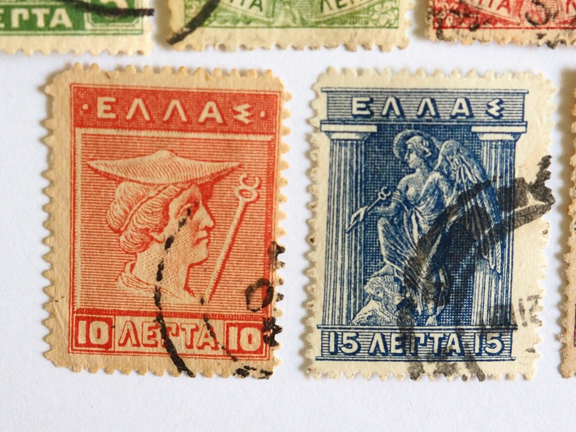 Lot of 9 Postage Stamps 19011917/Greece 19011917/Greece Etsy