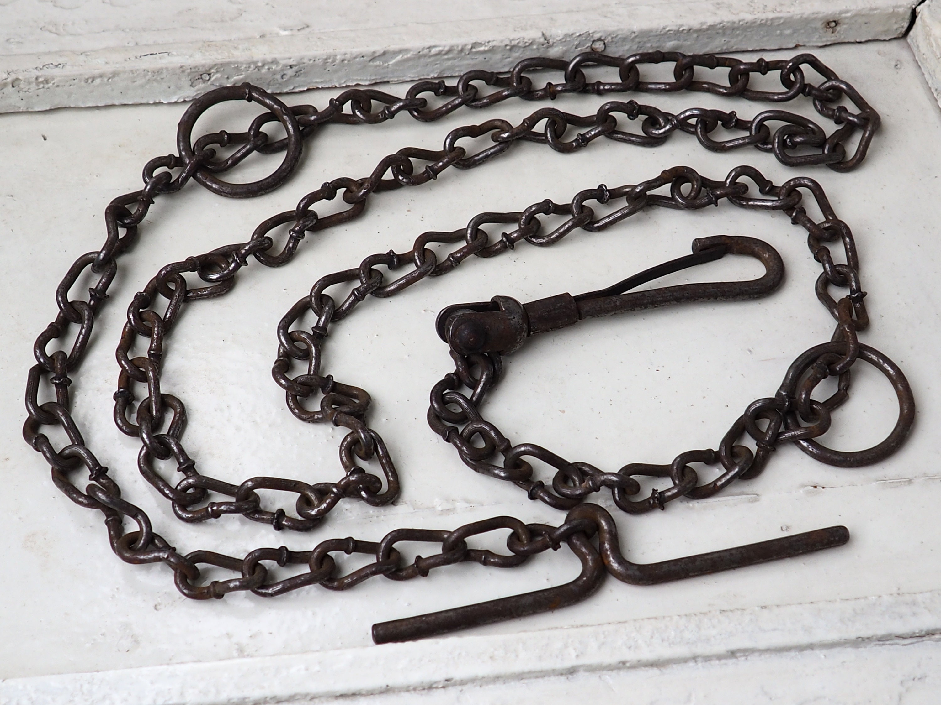 Vintage Dog Chain Iron/vintage Dog Chain Hand Wrought Etsy