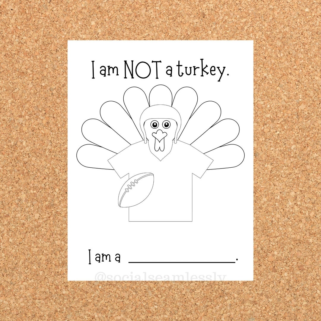 Disguise a Turkey Project Disguise a Turkey Football Player Etsy UK