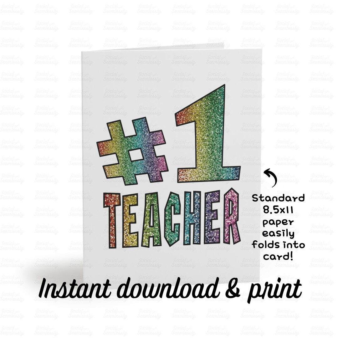 Printable Thank You Card With Note From Student for Teacher