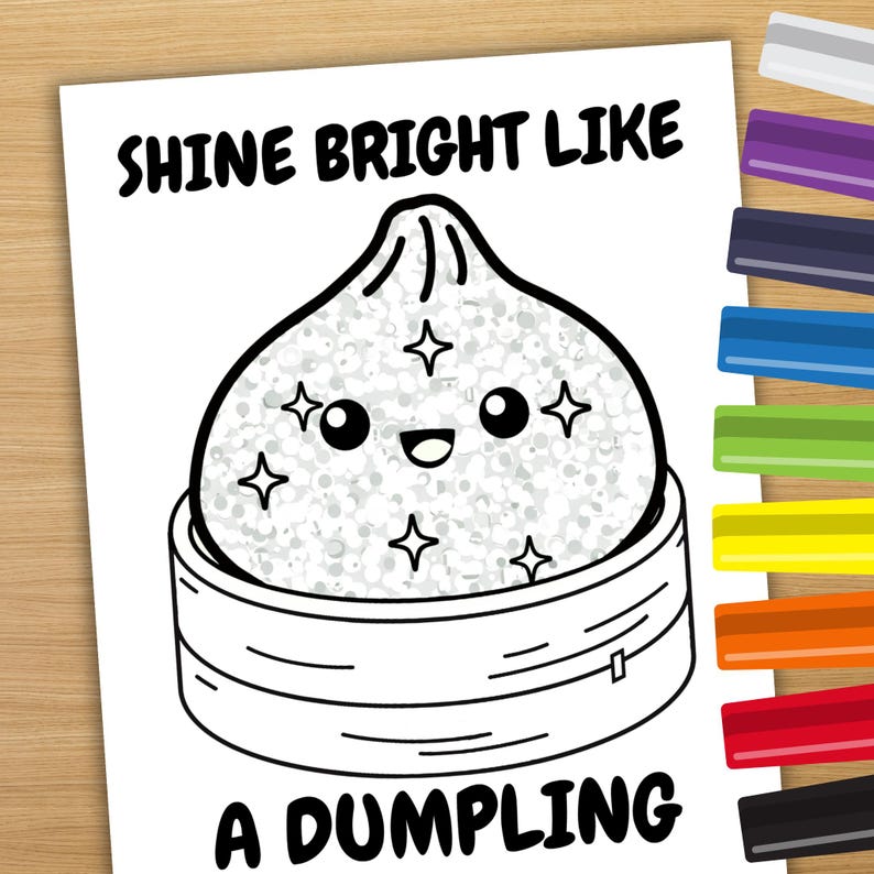 Glitter Dumpling Coloring Sheets 10 Printable Dumpling Squishy Themed Glitter Dumpling Coloring Sheets 10 Printable Dumpling Squishy Themed